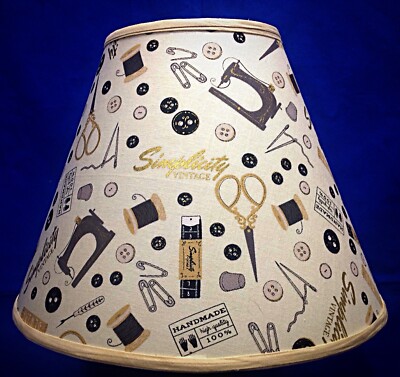 Sewing Notions Seamstress Handmade Lampshade