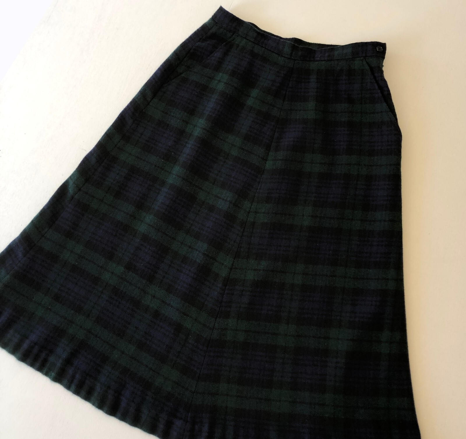 ●●ODS●●CLASSIC WOOL SKIRT Wool Skirt, Midi Wool Skirt, Swing Pleated Wool Skirt, Green