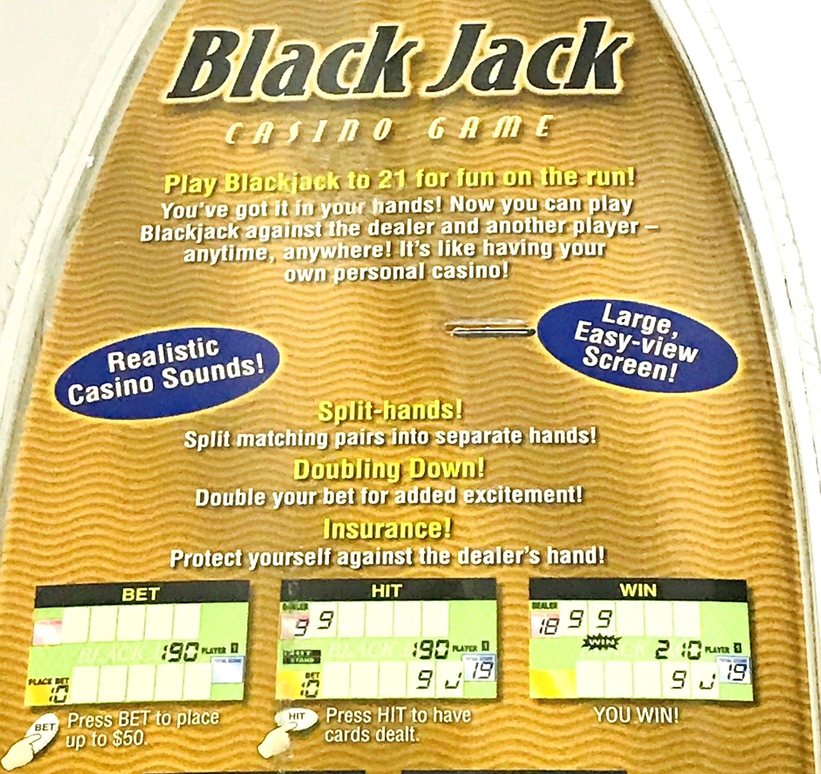 Tiger Electronics LCD Black Jack Casino Game New in Sealed Package