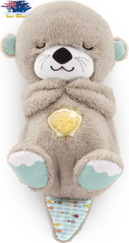 Soothe 'N Snuggle Otter Plush Toy, Sound Machine, Music & Lights