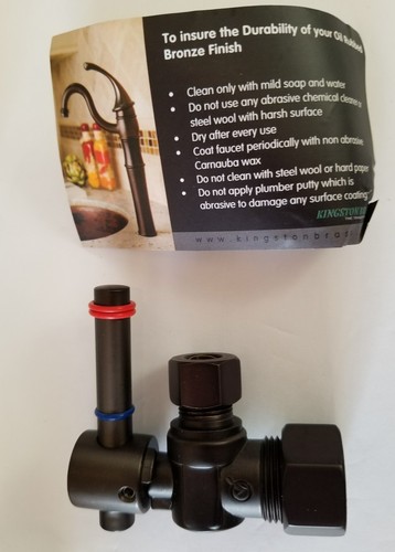 Kingston Brass Oil Rubbed Bronze Angle Stop  1/2