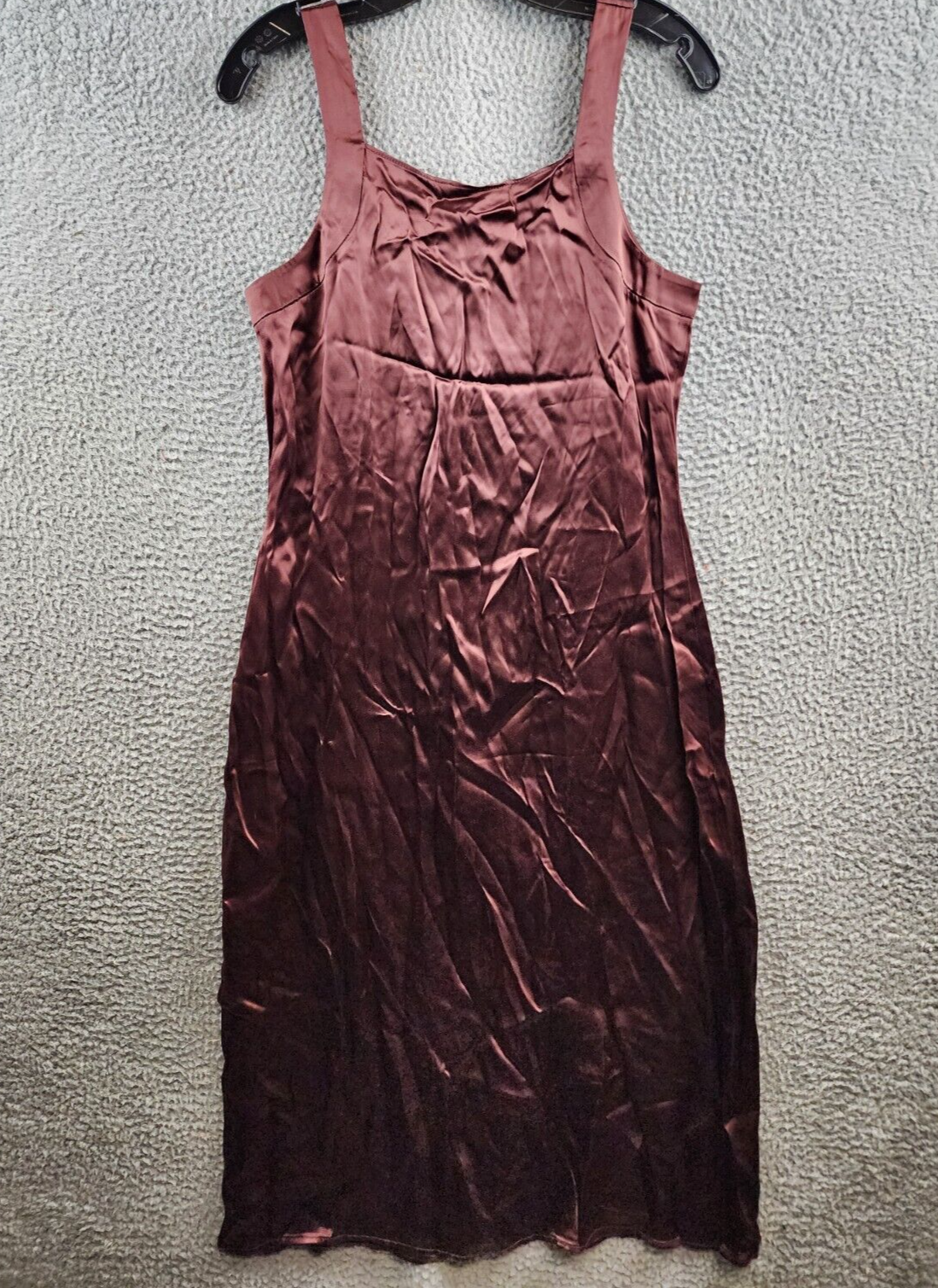 NIC+ZOE Midi Slip Dress Women's Small Redwood Solid V-Neck Sleeveless Pullover - Picture 11 of 13