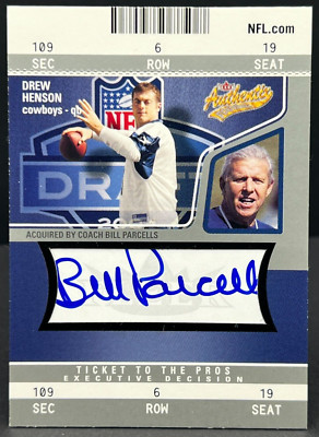 2004 Fleer Authentix Drew Henson 231/250 NM+ Cowboys Bill Parcells Auto #133