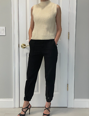 69 EXPRESS High Waisted Straight Cropped Cinched Hem Utility