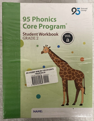 95 Phonics Core Program Student Workbook *for 5 Students* Grade 2 Volumes A - D