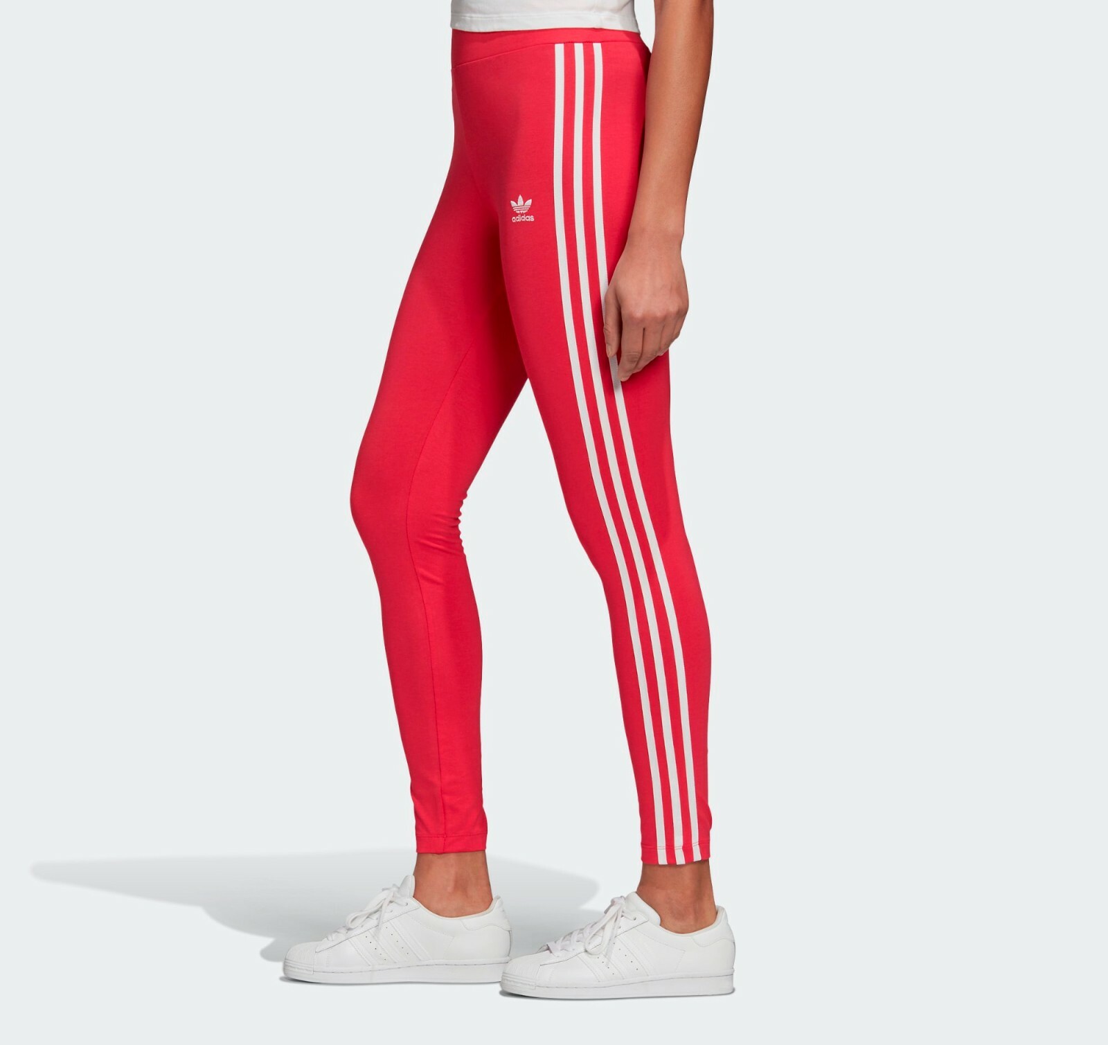 adidas 3 stripe leggings pink