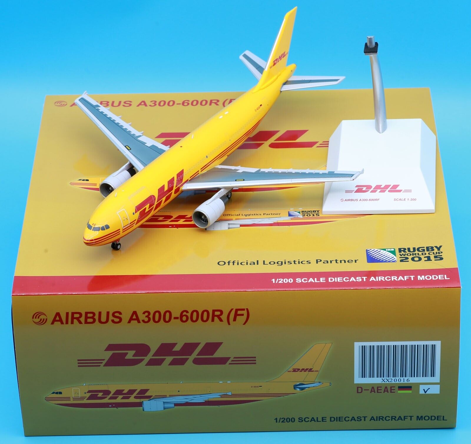 JC Wings 1:200 XX20016 DHL Airbus A300-600R(F) Diecast JC Wings 1:200 XX20016 DHL Airbus A300-600R(F) Diecast