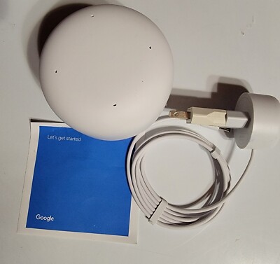 Google Nest WIFI Add-on Point Range Extender Smart Speaker Model H2E Snow