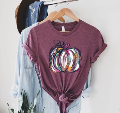 Watercolor Pumpkin T-shirt, Colorful Pumpkin Shirt, Watercolor Pumpkins, Hallowe