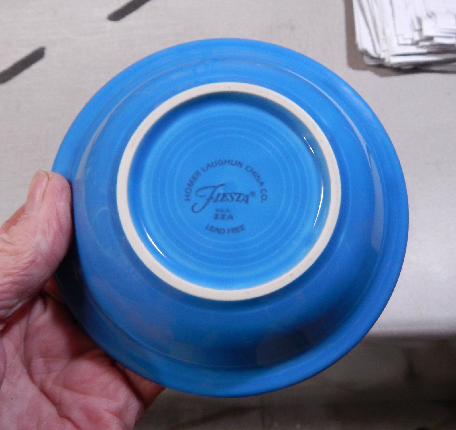 2 Homer Laughlin Fiesta  Blue Fruit Dessert Bowls   NICE