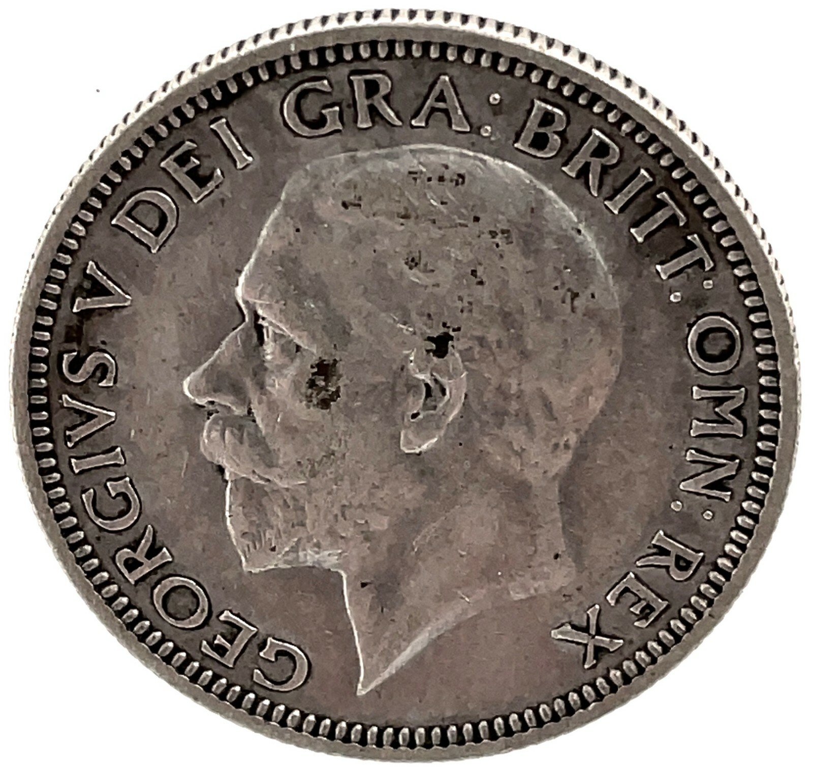 Great Britain 1936 Silver One Shilling King George V Coin KM