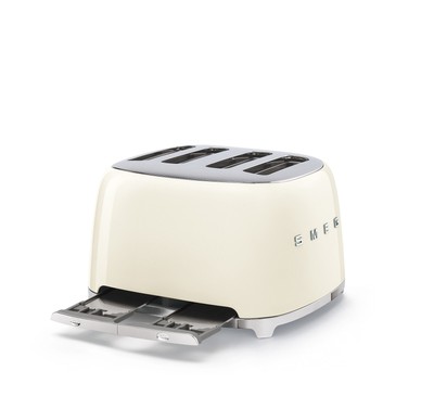 Smeg TSF03CRUS Cream 50's Retro Style 4 Slot Toaster (Open Box) Box Damage