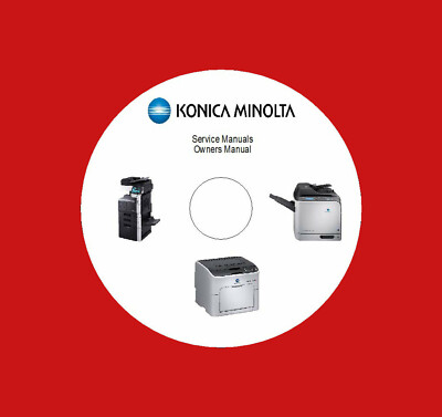 Konica Minolta printer copier Service and owner manuals on 1 dvd in pdf format