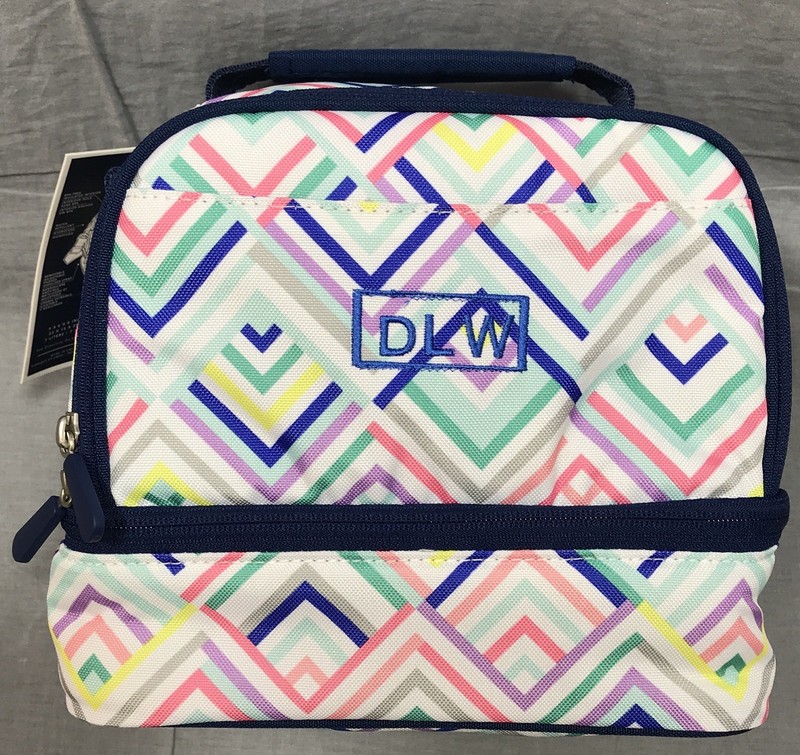 Pottery Barn Pb Teen Vivid Geo Gear Up Dual Compartment Lunch Bag