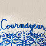 Pre-owned Mc2 Saint Barth Man Crewneck Sweater With Courmayeur Embroidery In Blue