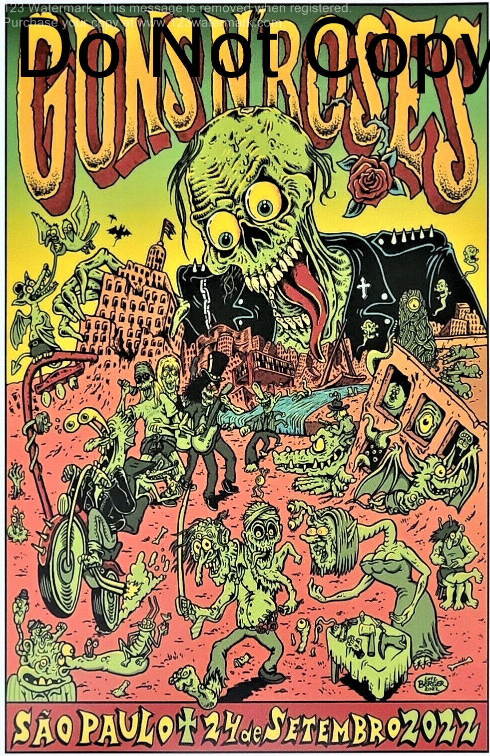 Guns N' Roses ポスター Guns N Roses - Rare Tour Lithograph / Poster - Tokyo Japan