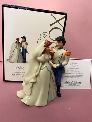 Lenox Disney Princess Ariel Prince Eric Wedding Cake Topper
