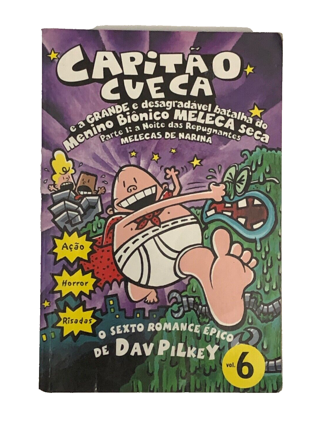 Captain Underpants Vol 6 Portuguese Book, Capitao Cueca Captain Underpants Vol 6 Portuguese Book, Capitao Cueca