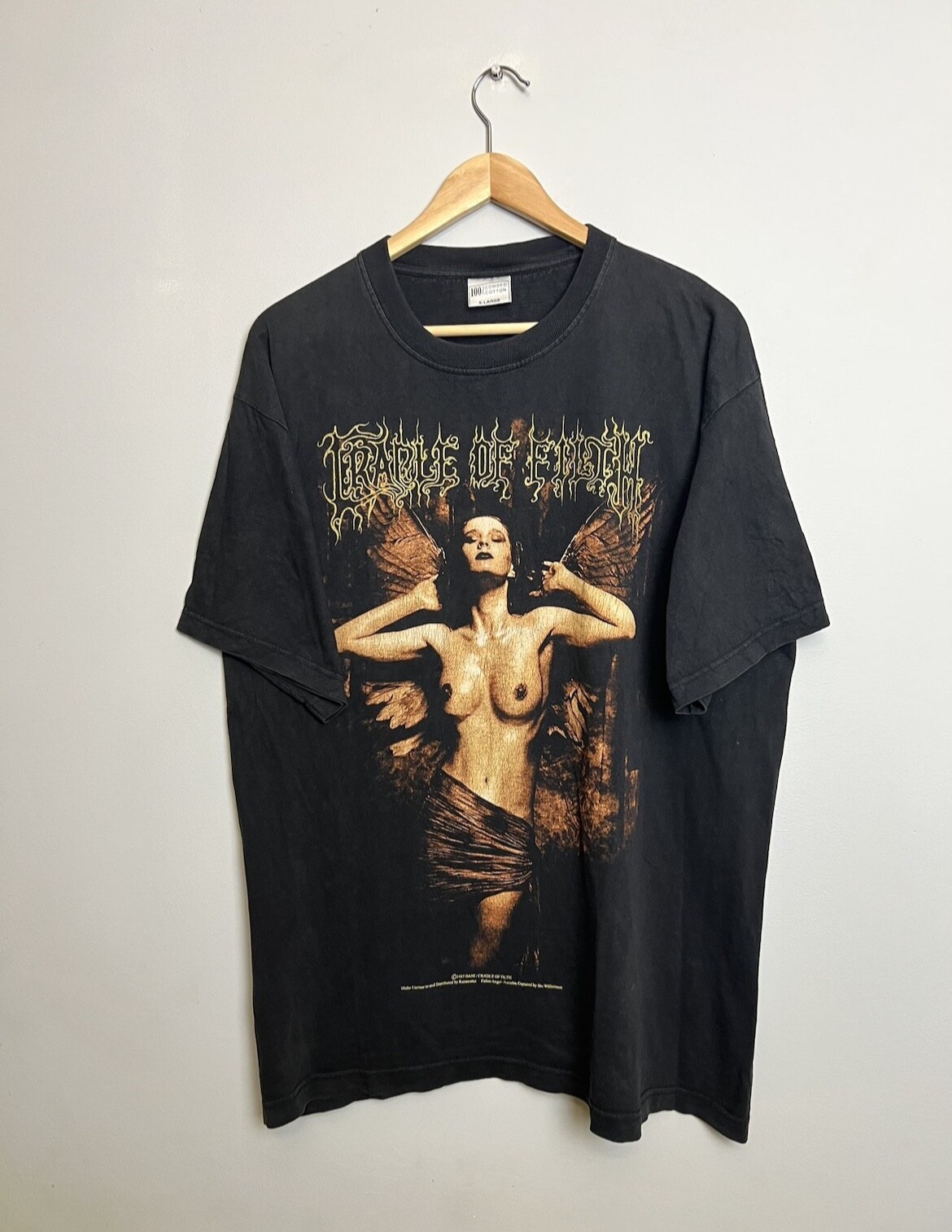 Vintage 1997 Cradle of Filth Martyred Sin 90s Band Tshirt xl