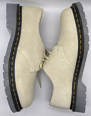 Dr Martens 1461 Iced Cream EH Suede 3-Eye Oxford Shoes Cork Foodbed Size 9 NWOB