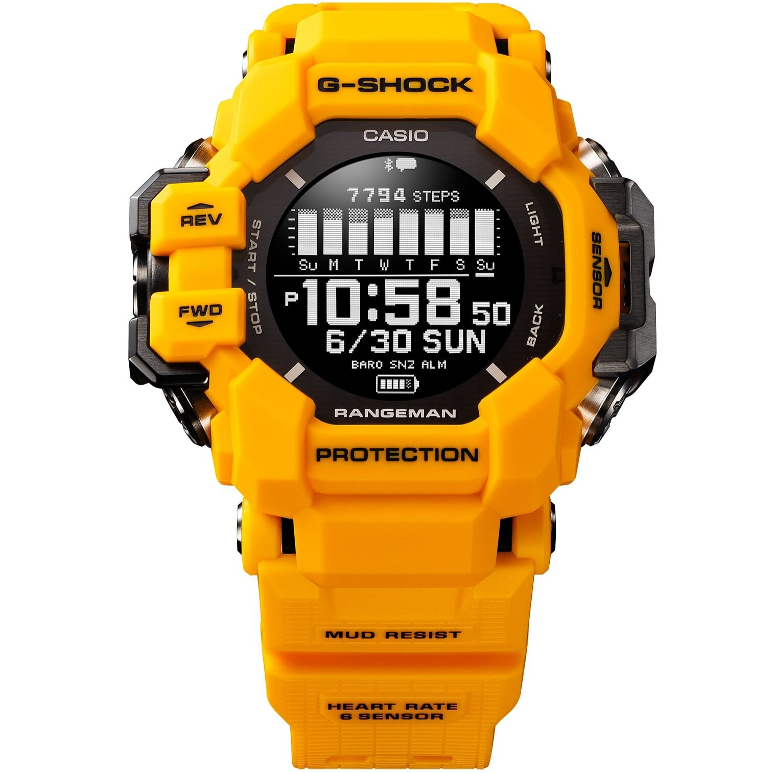 Pre-owned Casio G-shock Rangeman Gpr-h1000-9jr Bluetooth Gps Radio Solar Watch 53.2mm