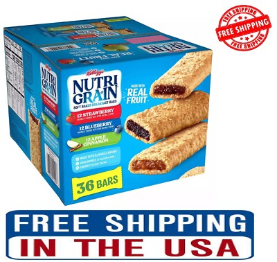  Nutri-Grain Bars Variety Pack, 1.3 oz., 36 pk FRESH Free Shipping