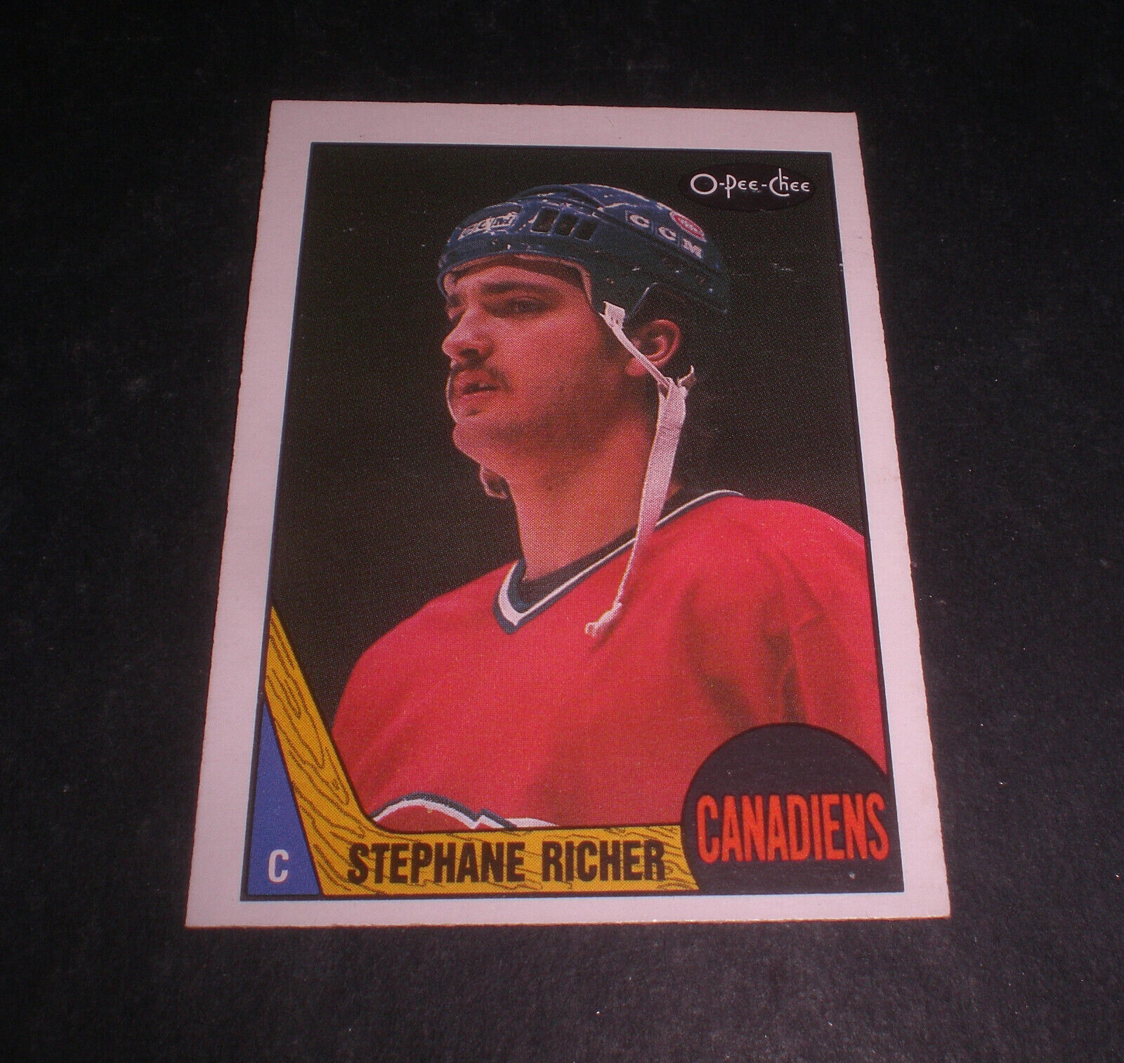 1987-88 STEPHANE RICHER OPC HOCKEY ROOKIE CARD #233. rookie card picture