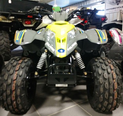 2019 Polaris Outlaw 50 Avalanche Grey / Lime Squeeze
