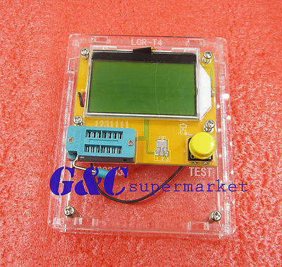 Pocketable 12864 Transistor Tester Capacitance ESR Diode MOS Meter  LCR-T4