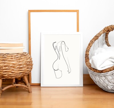 Modern Body Figure Portrait | One Line | Home Décor | Digital Downloadable Print