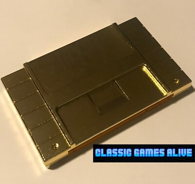 Legend of Zelda Game Case Cartridge - Gold Platinum (Metal Plating) NES SNES N64