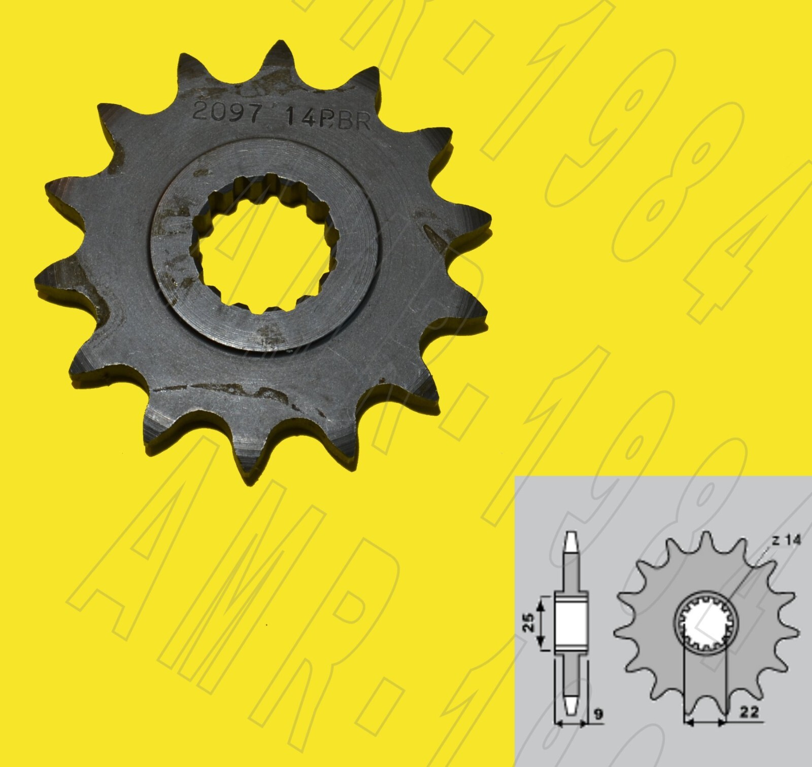 PIGNONE PBR  ACCIAIO Z 14  PER  MV AUGUSTA 750 F4 / AGO 2001  2003  P.520   2097