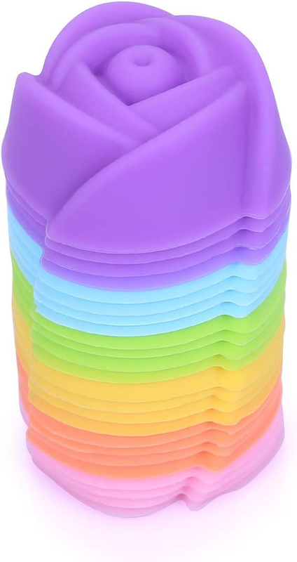 Mini Muffin Pan - Reusable Silicone Cupcake Molds 2In 24 Pack - Small Baking Cup
