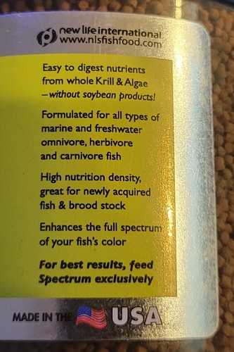 Cichlid Fish Food Fresh Water Thera+A Medium 2mm 250 Gram Krill Algae Aquarium