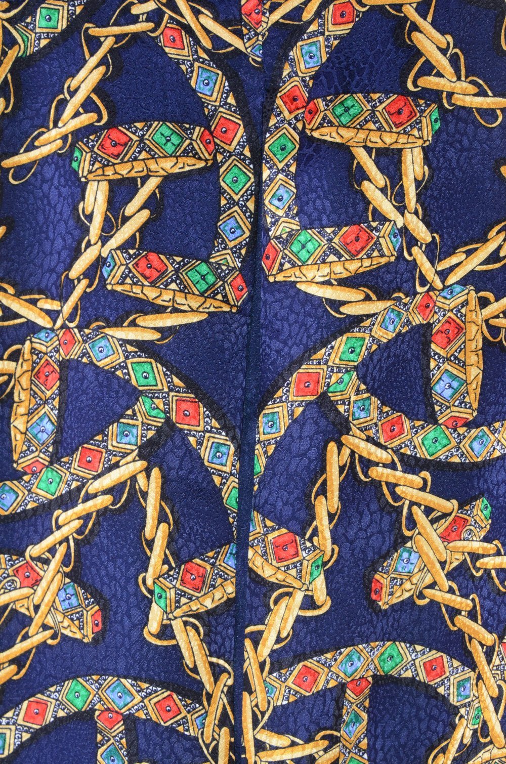 Designer ADRIANNA PAPE'LL 2PC  Navy & Gold Pants Outfit 100% Silk Women Sz 12