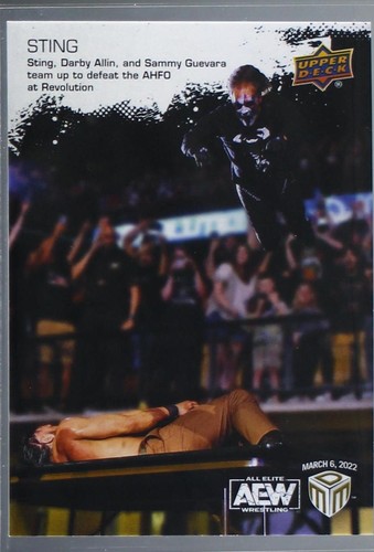 2022 Upper Deck AEW Match Dated Moments - Sting #3