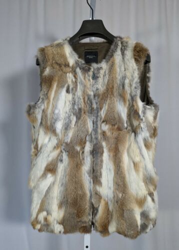 Max Mara Weekend Rabbit Multicolor Fur Vest Waistcoat Size US 12 Itsly