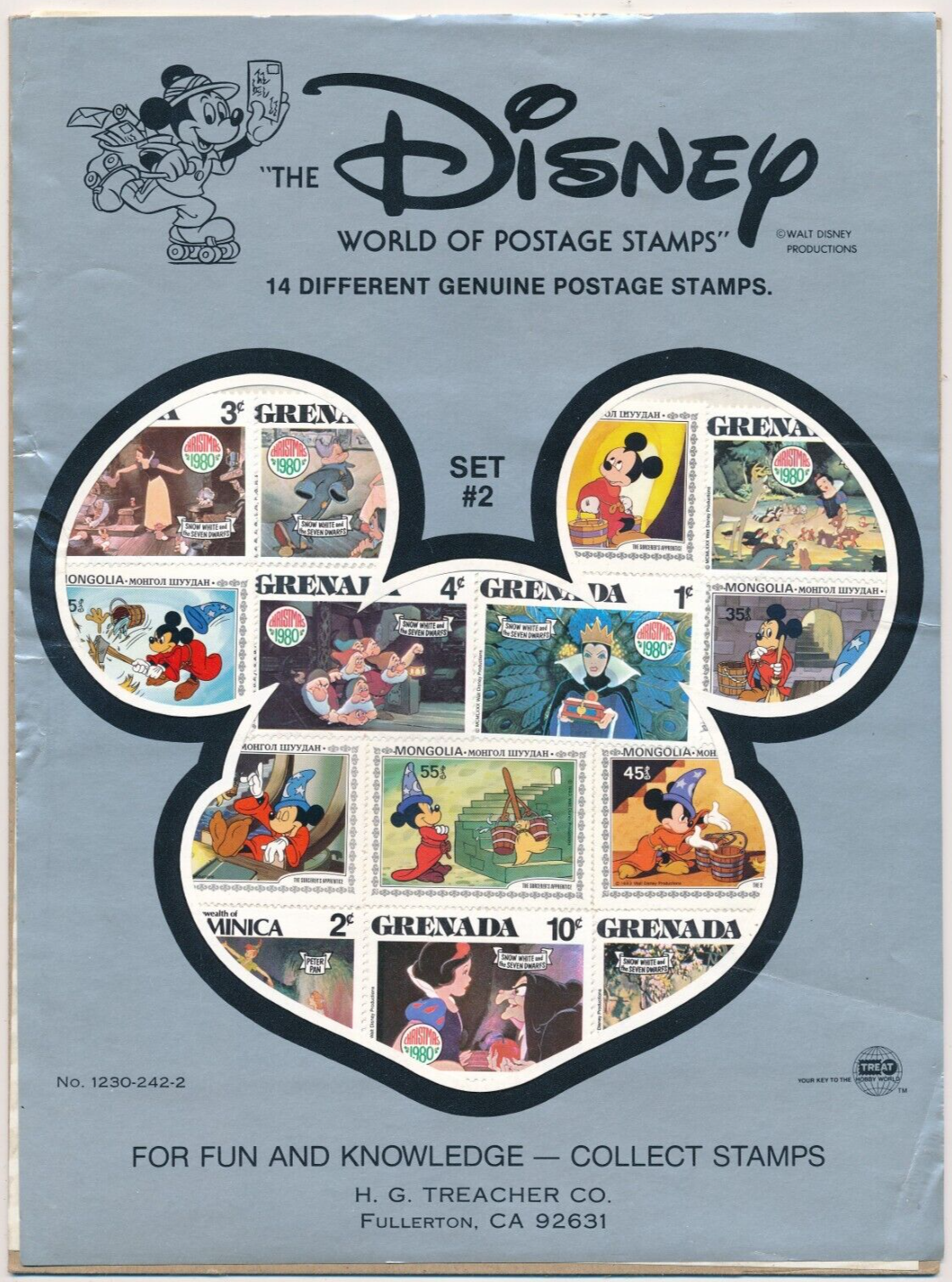 Vintage 1980 The Disney World of Postage Stamps Set #2 | eBay