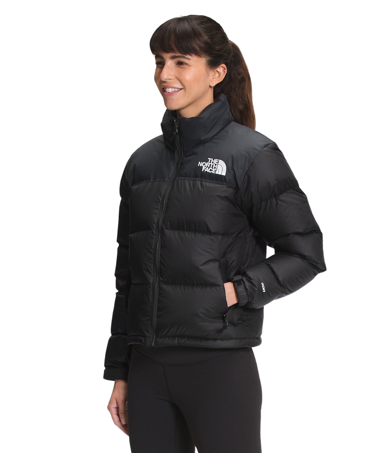 Pre-owned The North Face Women's  Plus Black 1996 Retro Nuptse 700 Down Puffer Jacket