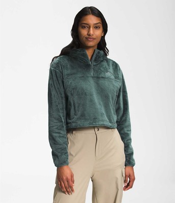 

The North Face Osito 1/4 Zip Hoodie Womens Dark Green Sportswear Sweatshirt Top, Зеленый