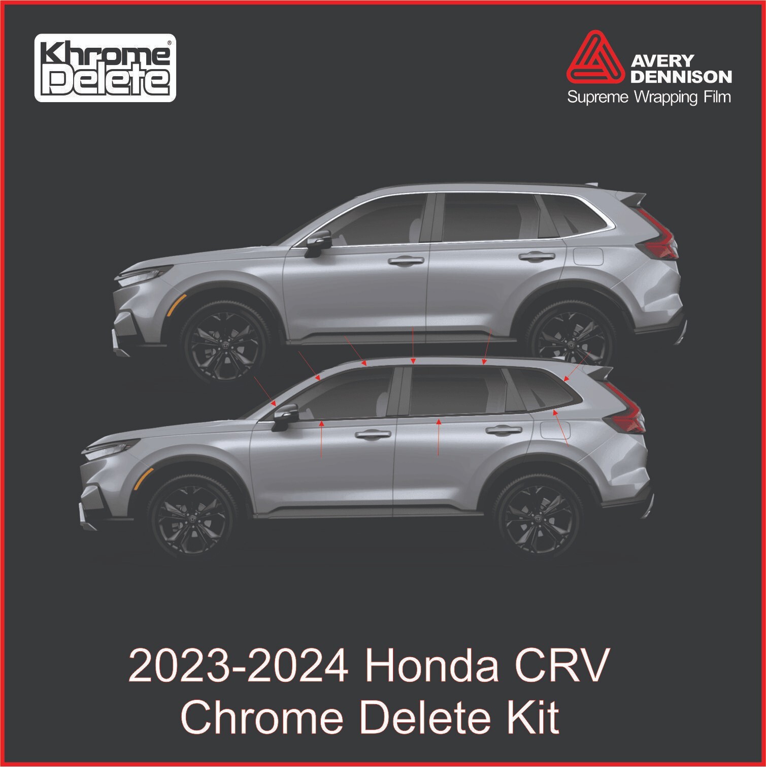 2023-2024 Honda CRV Window Trim Chrome Delete Vinyl | eBay