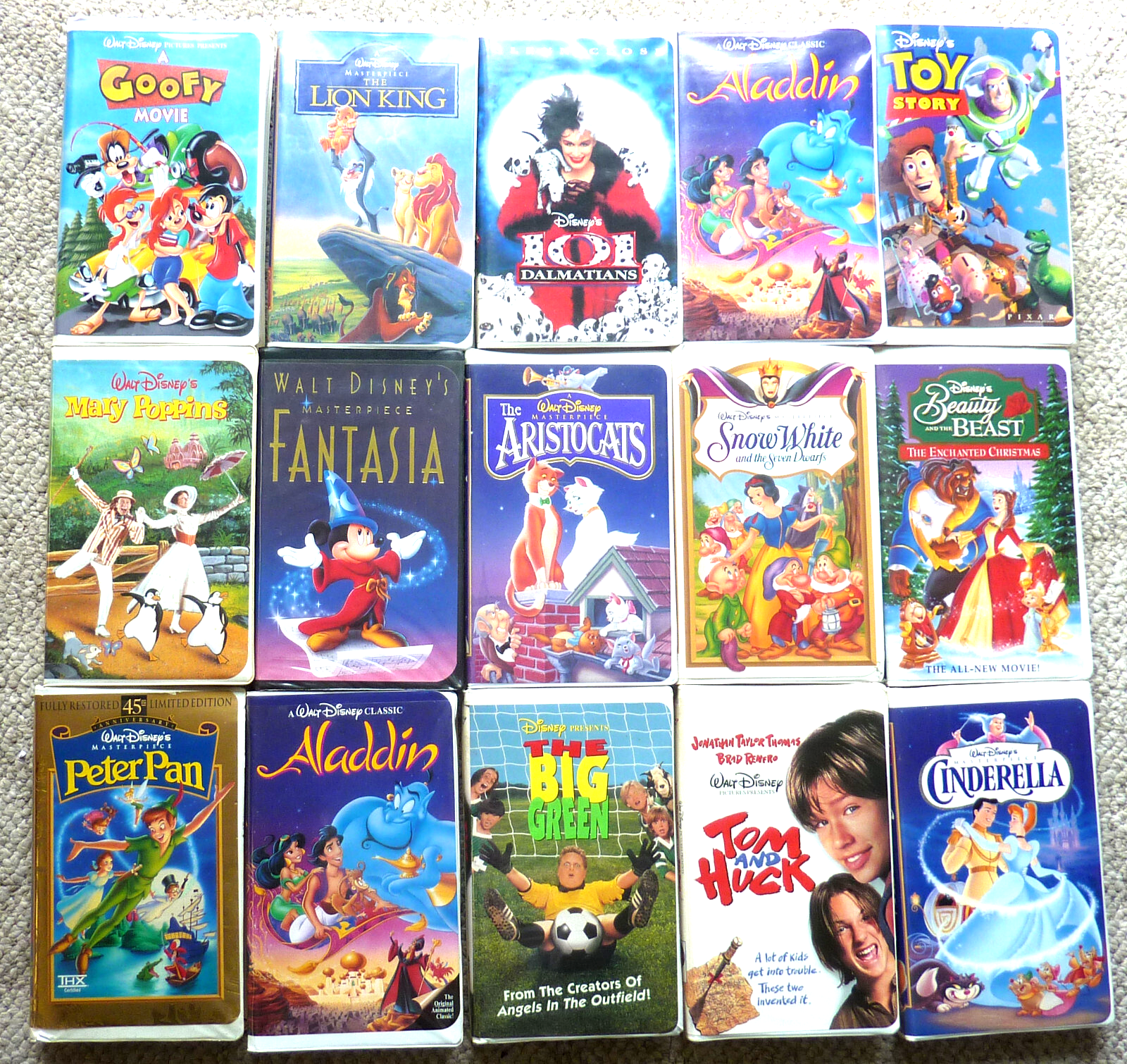 Lot of 15 Walt Disney Classic VHS Tapes | eBay
