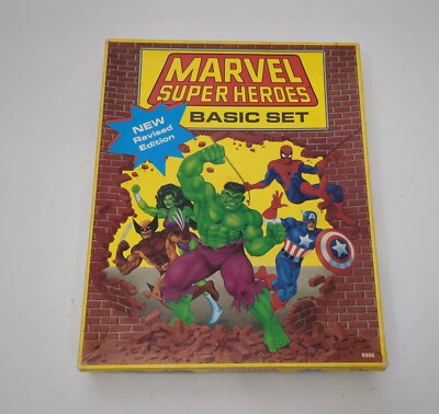 TSR Marvel Super Heroes Roleplaying Game Basic Set Rev. 1991 RPG 
