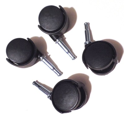 Vintage Set of 4 Black Detachable Rolling Storage Rack Wheels