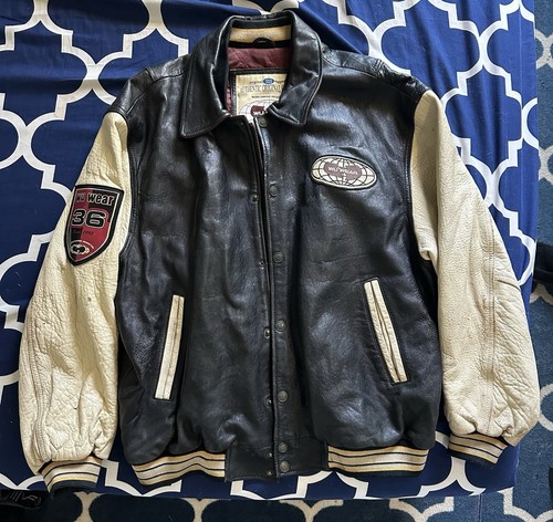 90s AUSTIN CLOTHING CO　レザージャケット　ブラック VINTAGE 革ジャン ライダース 「ヴィンテージ古着」90-00's