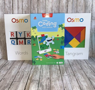 Osmo Coding with Awbie Game, Osmo Words & Tangram Game Kit For iPad (No Base)