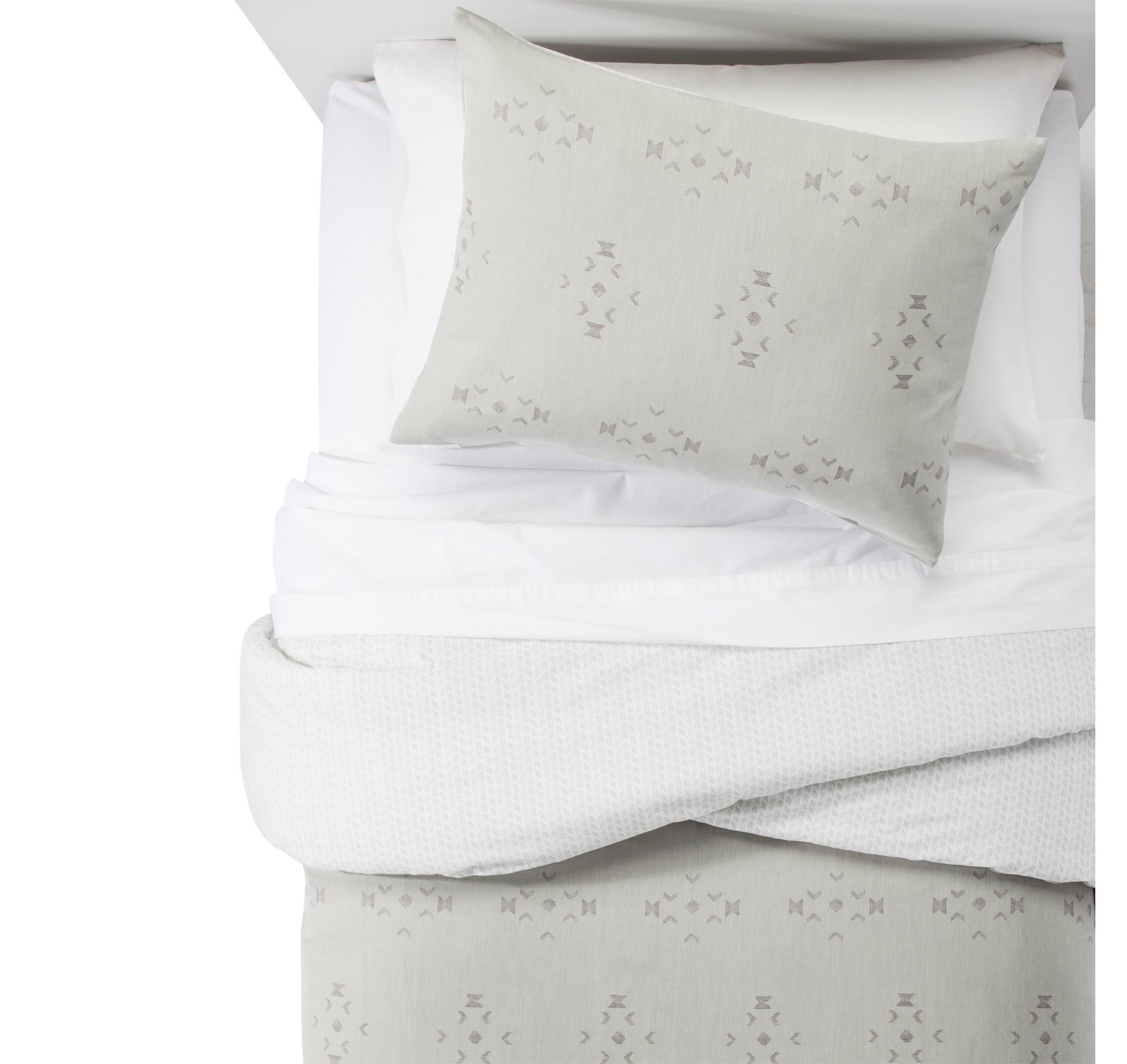 Mint Green Geometric Line Jacquard Comforter Set 3pc Threshold Twin