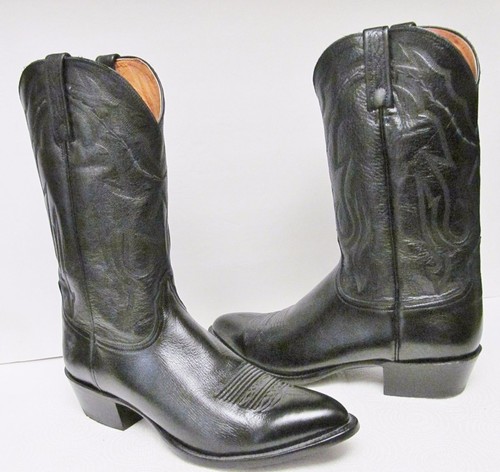 Hitchcock Extra Wide Black Leather Chukka Boots Men Size 9.5  display picture 3