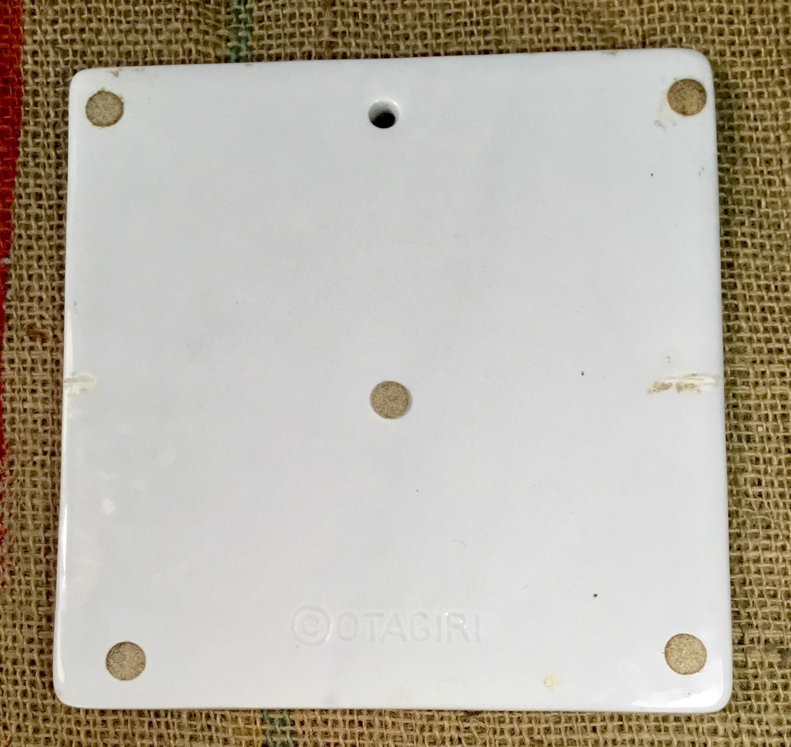 Vintage Otagiri 7” Duck Goose Ceramic Hot Plate Tile Hanging Wall Plaque 1983