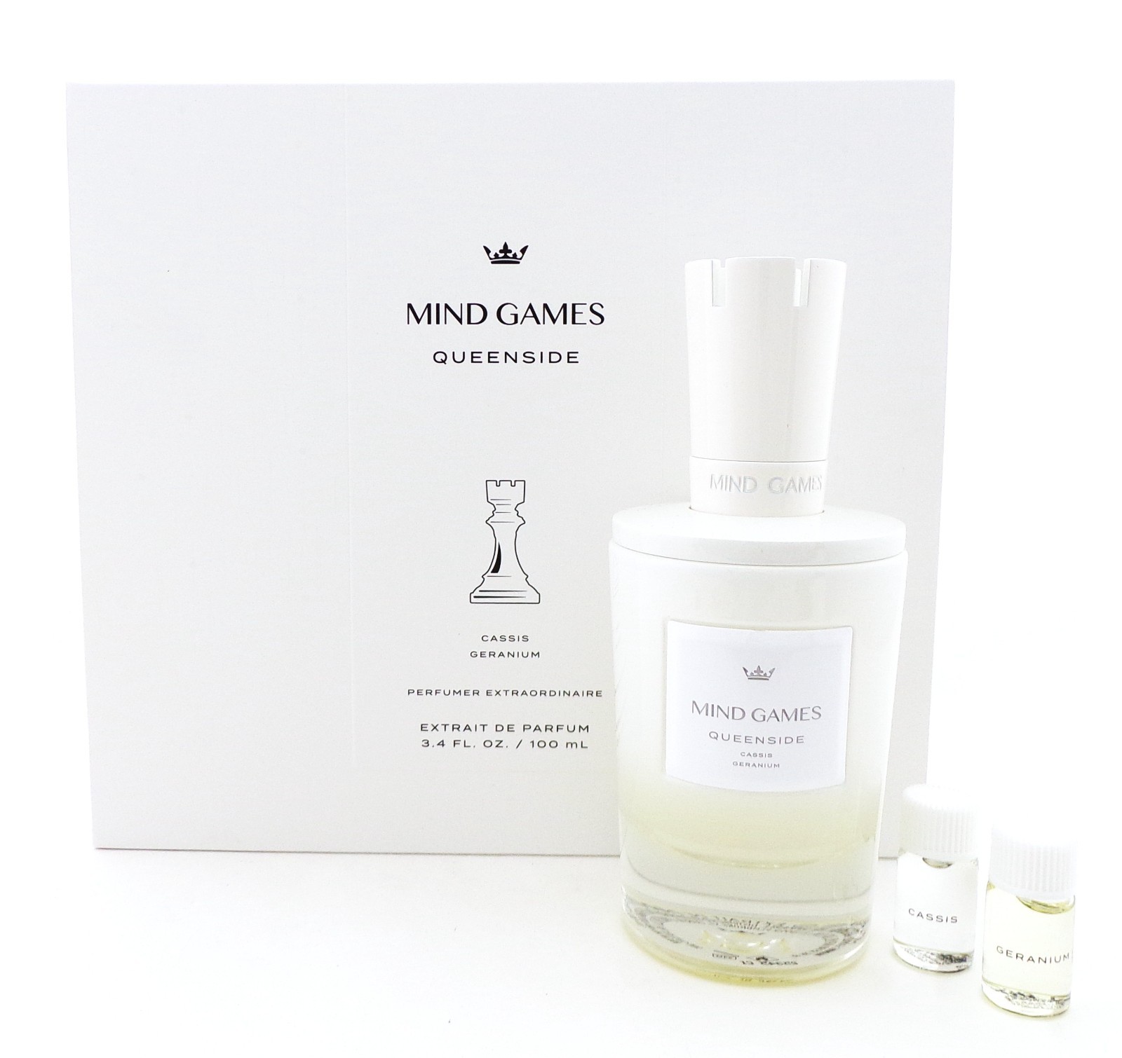 QUEENSIDE by Mind Games 3.4 oz. Extrait de Parfum Spray. Brand New Set